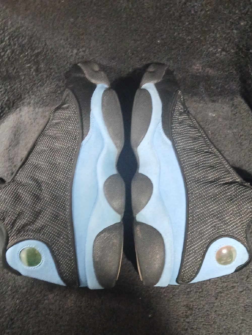 Air Jordan Retro 13 "BLACK UNIVERSITY BLUE" .Mens Size-9 100% AUTHENTIC! - Picture 4 of 12